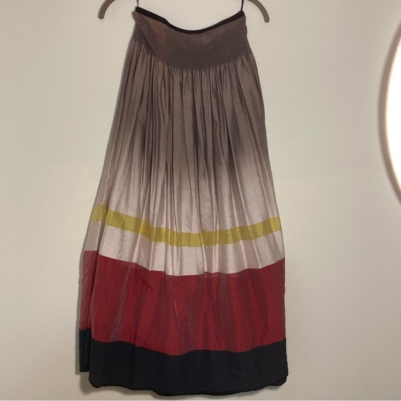Anthropologie Maple Color Block Skirt | Size M | Flaws on Waistband | Holiday - Picture 1 of 15